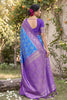 Royal Sky Blue Soft Silk Saree with Jacquard Work for Wedding