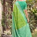 Gracefull Lime Green Soft Silk Saree with Jacquard Work for Wedding