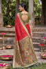 Royal Red Soft Silk Saree with Jacquard Work Rich Border for Wedding