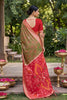 Gracefull Olive Green Soft Silk Saree Jacquard Work Border for Wedding