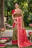 Gracefull Olive Green Soft Silk Saree Jacquard Work Border for Wedding