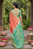 Stylish Peach Soft Silk Saree with Jacquard Work Rich Border for Wedding
