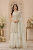Elegant Off White Georgette Designer Sharara Suit with Embroidery Work and Designer Dupatta