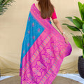 Elegant Sky Blue Silk Zari Weaving Work Saree for Wedding