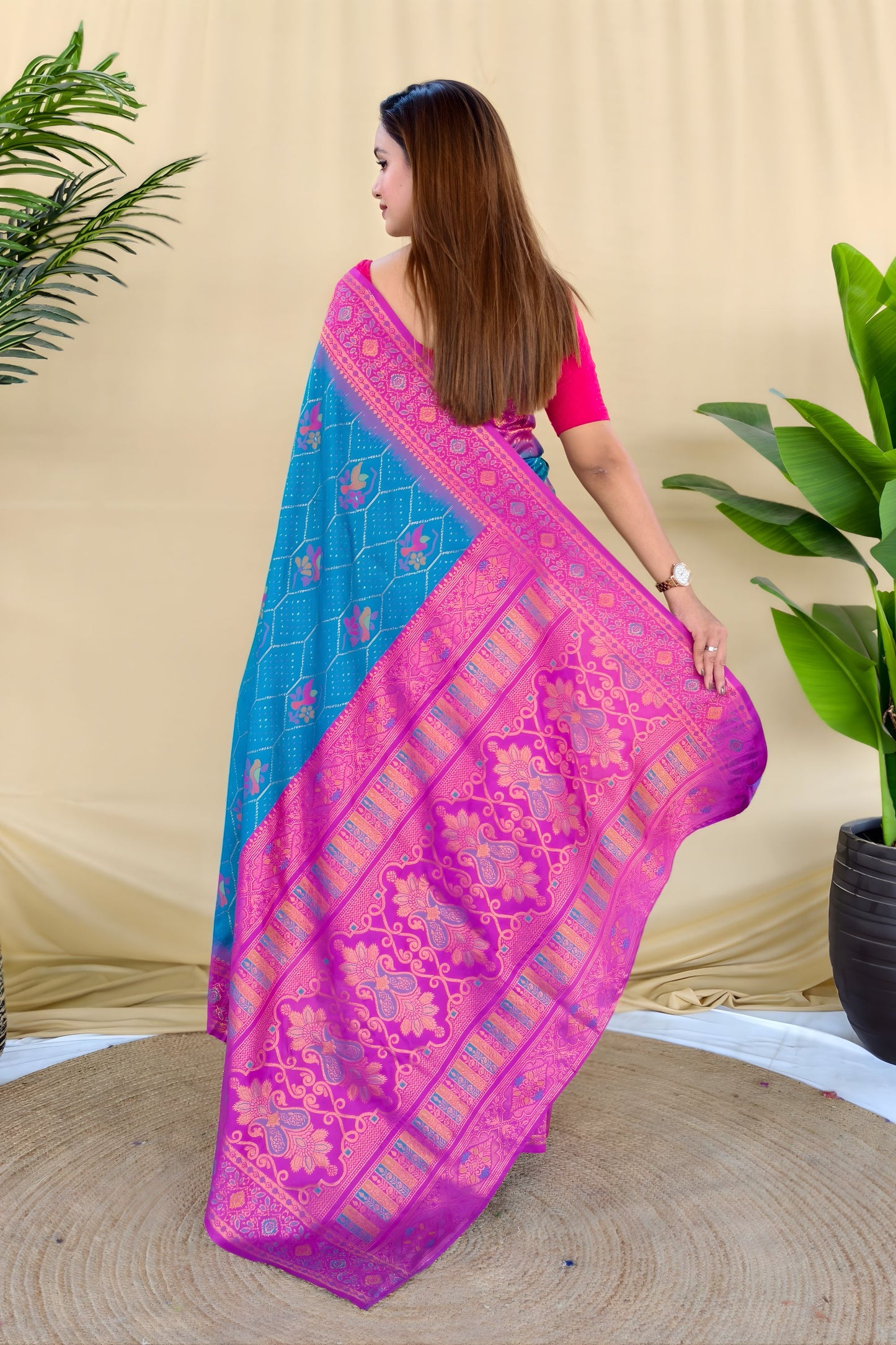 Elegant Sky Blue Silk Zari Weaving Work Saree for Wedding