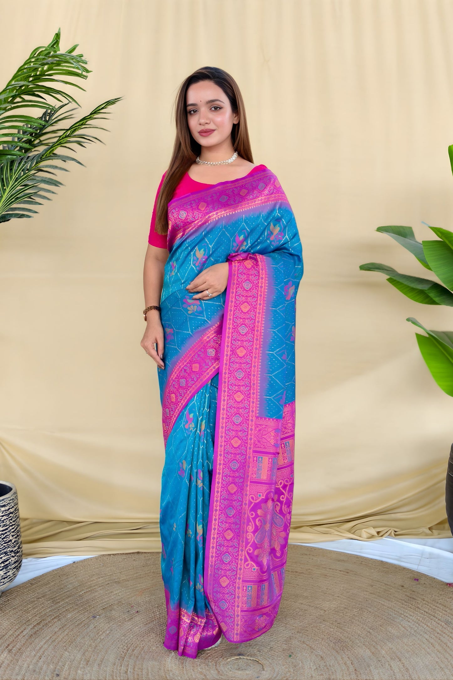 Elegant Sky Blue Silk Zari Weaving Work Saree for Wedding