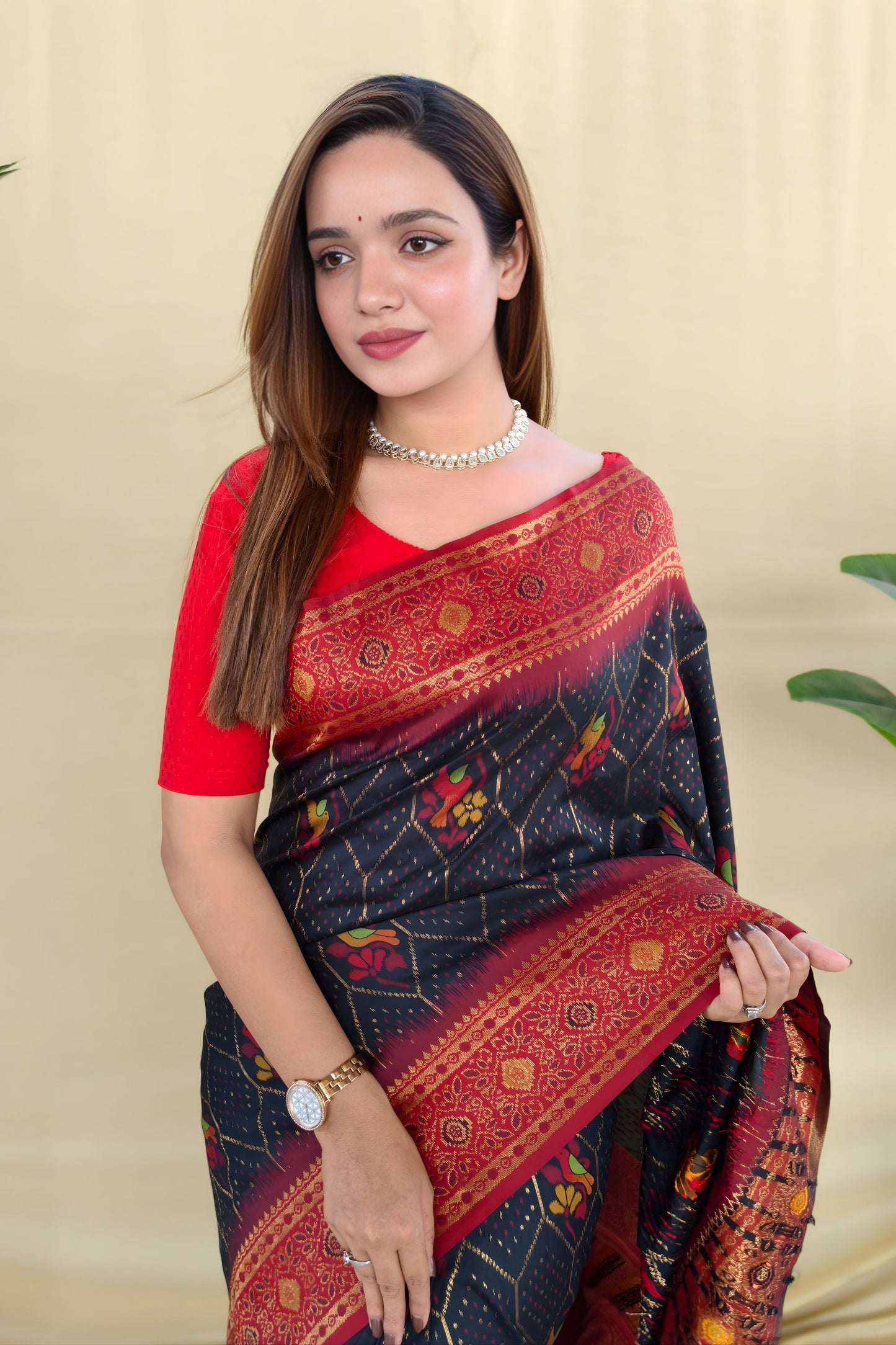 Royal Navy Blue Silk Zari Weaving Work Saree for Wedding