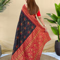 Royal Navy Blue Silk Zari Weaving Work Saree for Wedding