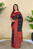 Royal Navy Blue Silk Zari Weaving Work Saree for Wedding