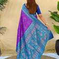 Stylish Purple Silk Zari Weaving Work Saree for Wedding