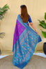 Stylish Purple Silk Zari Weaving Work Saree for Wedding