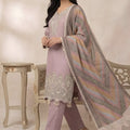 Elegant Pink Star Georgette Designer Straight Salwar Suit with Embroidery Work and Multicolor Dupatta