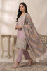 Elegant Pink Star Georgette Designer Straight Salwar Suit with Embroidery Work and Multicolor Dupatta