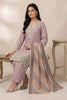 Elegant Pink Star Georgette Designer Straight Salwar Suit with Embroidery Work and Multicolor Dupatta