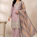 Elegant Pink Star Georgette Designer Straight Salwar Suit with Embroidery Work and Multicolor Dupatta