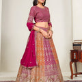 Royal Multicolor Designer Lehenga Choli with Embroidery Work and Matching Dupatta for Wedding