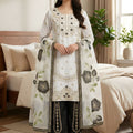 Stylish Off White Pure GMY Silk Heavy Micro Cotton Palazzo Suit Dupatta for Women