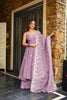 Premium Lavender Soft Chiffon Complete Handmade Gottapatti Work Anarkali Suit