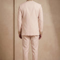 Elegant Pink Wedding Jodhpuri Suit for Men with Embroidered Peacock Motif