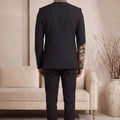 Stylish Black Wedding Jodhpuri Suit for Men with Floral Embroidery Work