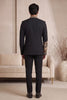 Stylish Black Wedding Jodhpuri Suit for Men with Floral Embroidery Work