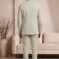 Handsome Pista Green Wedding Jodhpuri Suit for Men with Floral Embroidery Work