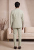 Handsome Pista Green Wedding Jodhpuri Suit for Men with Floral Embroidery Work