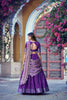 Charming Purple Chinon Designer Lehenga Choli with Zari Weaving Work for Women