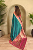 Royal Teal Blue Paithani Silk Saree  Zari Weaving Work for Women