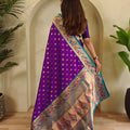 Stylish Purple Paithani Silk Saree with Zari Weaving Work for Women