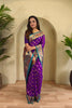 Stylish Purple Paithani Silk Saree with Zari Weaving Work for Women