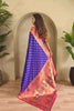 Royal Blue Paithani Silk Saree with Zari Weaving Work for Women