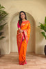 Vibrant Orange Paithani Silk Saree with Zari Weaving Work for Women