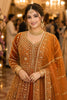 Awesome Rust Orange Designer Net Anarkali Suit with Heavy Embroidery Work for Women
