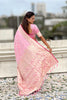 Graceful Pink Banarasi Silk Saree Zari Weaving Work for Women