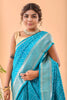 Stylish Sky Blue Bandhani Pure Silk Saree Designer Pallu for Women
