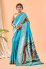 Stylish Sky Blue Bandhani Pure Silk Saree Designer Pallu for Women