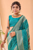 Graceful Teal Green Bandhani Pure Silk Saree Designer Pallu for Women