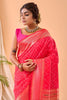 Beautiful Rani Pink Bandhani Pure Silk Saree with Designer Pallu for Women