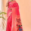 Beautiful Rani Pink Bandhani Pure Silk Saree with Designer Pallu for Women