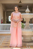 Beautiful Baby Pink Premium Star Georgette Palazzo Suit Embroidery for Women