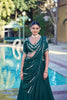 Elegant Rama Green Rangoli Crush Silk Designer Lehenga Choli with Embroidery Work and Matching Dupatta