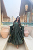 Elegant Rama Green Heavy Brocade Designer Anarkali Suit with Dupatta for Women