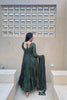 Elegant Rama Green Heavy Brocade Designer Anarkali Suit with Dupatta for Women