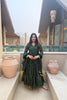 Elegant Rama Green Heavy Brocade Designer Anarkali Suit with Dupatta for Women