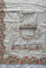 Elegant Off White Organza Silk Floral Embroidery Work Saree