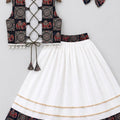 Elegant Multicolor Cotton Printed Girls Lehenga Choli with Flared Skirt for Navratri