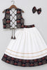 Elegant Multicolor Cotton Printed Girls Lehenga Choli with Flared Skirt for Navratri