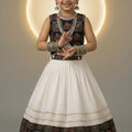 Elegant Multicolor Cotton Printed Girls Lehenga Choli with Flared Skirt for Navratri