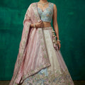 Elegant Multicolor Designer Lehenga Choli with Embroidery Work and Matching Dupatta